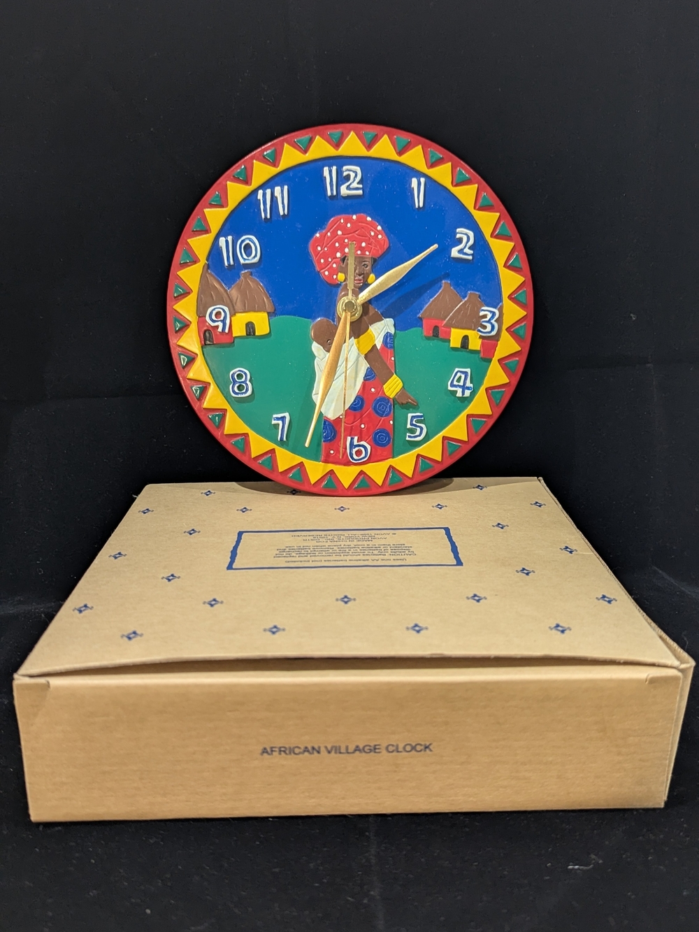 African Village Wall Clock